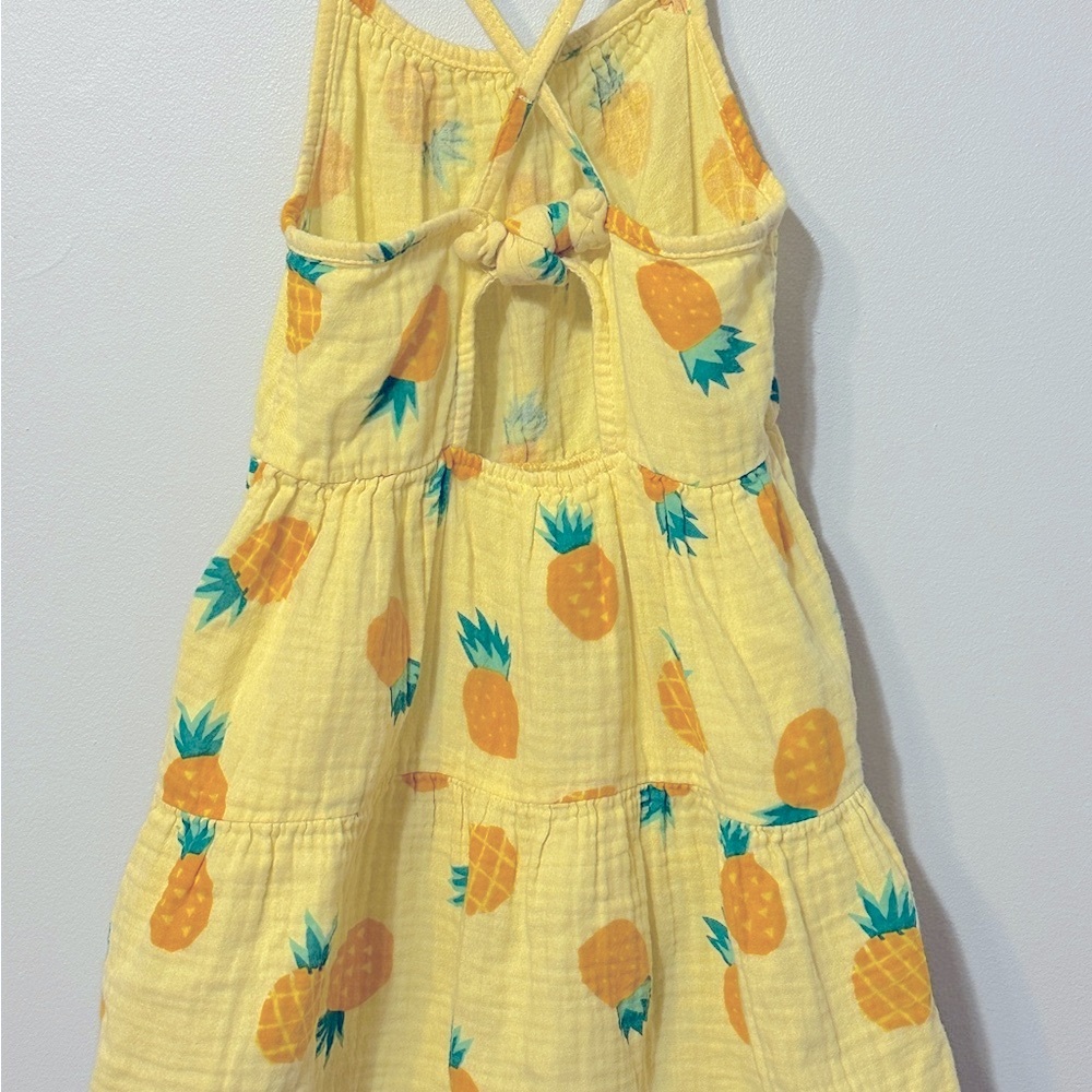 Cat & Jack Yellow Pineapple Spaghetti Strap Sundress in Size 4T - Picture 4 of 8